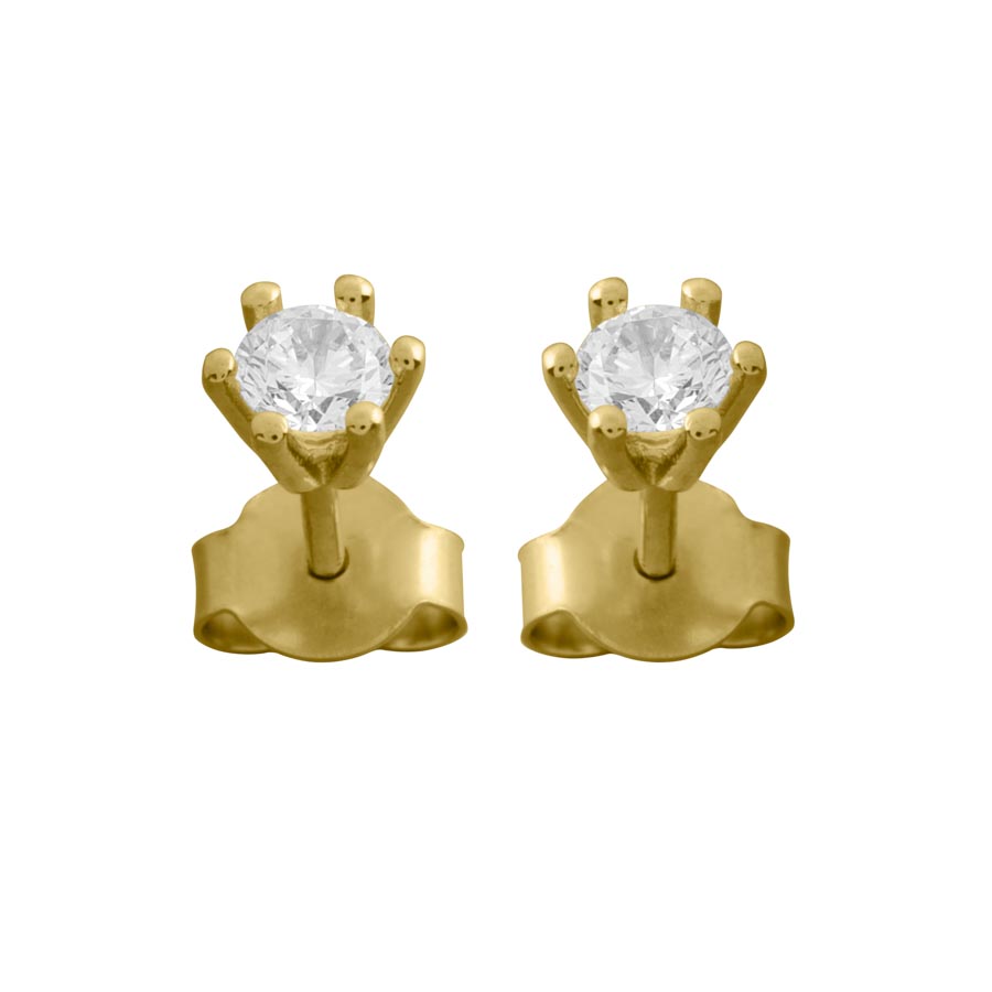012221-7138-001 | Ohrstecker Greven 012221 750 Gelbgold<br> Brillant 0,400 ct H-SI ∅ 3.8mm<br>100% Made in Germany  