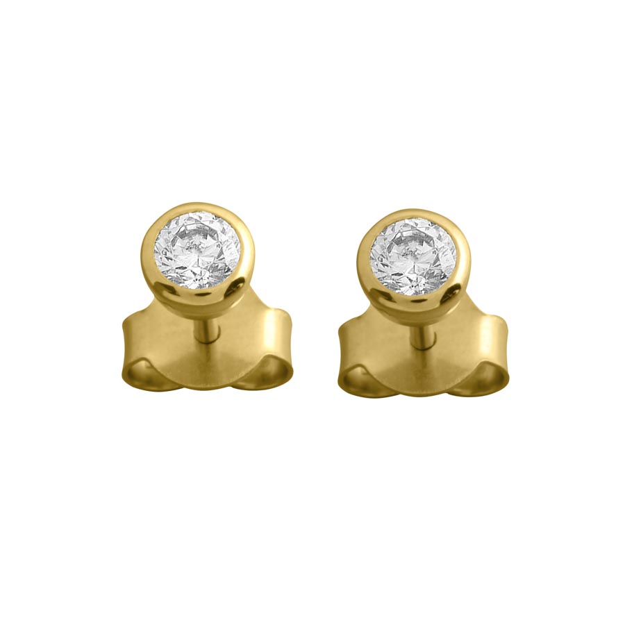 012223-7138-001 | Ohrstecker Greven 012223 750 Gelbgold<br> Brillant 0,400 ct H-SI ∅ 3.8mm<br>100% Made in Germany  