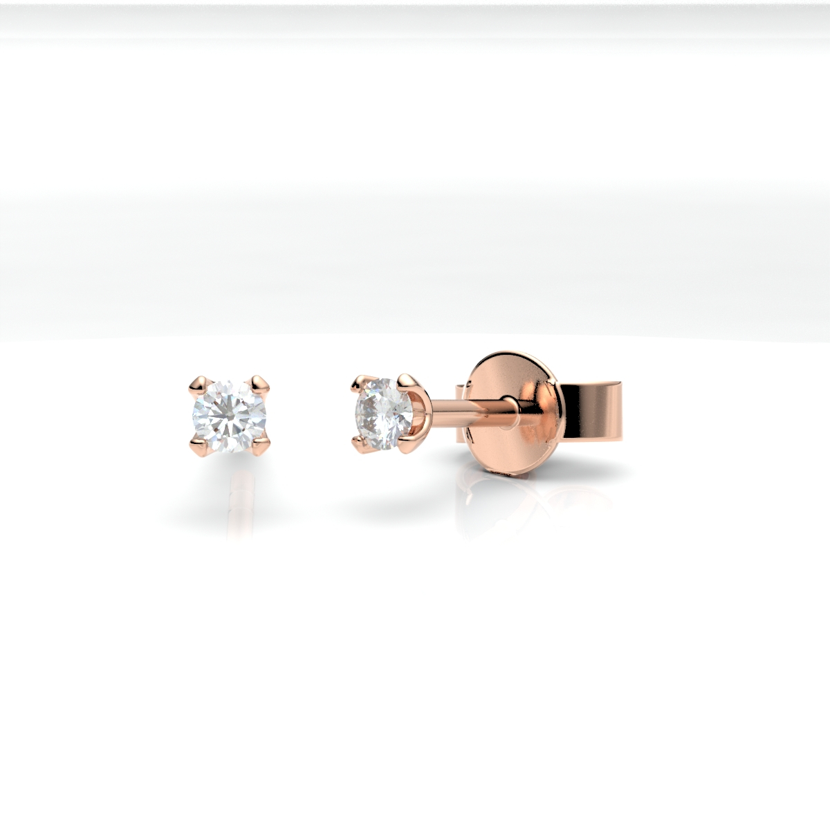 012502-5H24-001 | Ohrstecker Greven 012502 585 Roségold<br> Brillant 0,100 ct H-SI ∅ 2.4mm<br>100% Made in Germany  