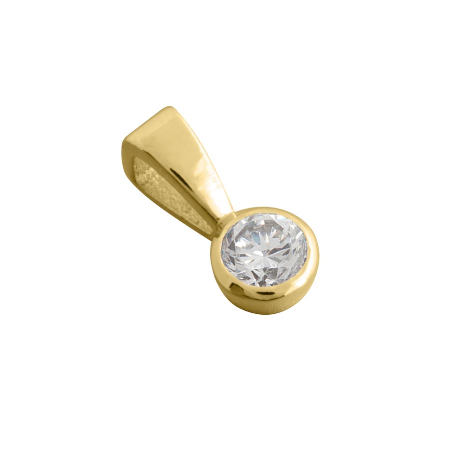 212371-4138-001 | Anhänger Greven 212371 375 Gelbgold Brillant 0,200 ct H-SI ∅ 3.8mm100% Made in Germany  